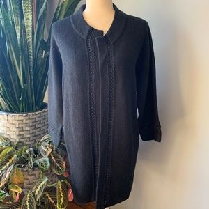 NWT Black PHASE 3 Nordstroms Knit Metal Chain